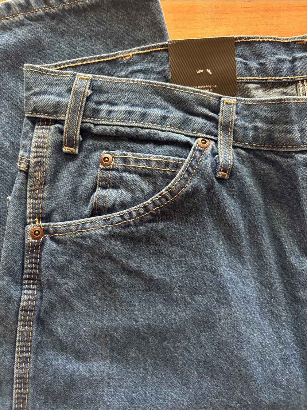 Dickies Men's Relaxed Fit Carpenter Jeans - Light Blue Denim - Picture 6 of 8
